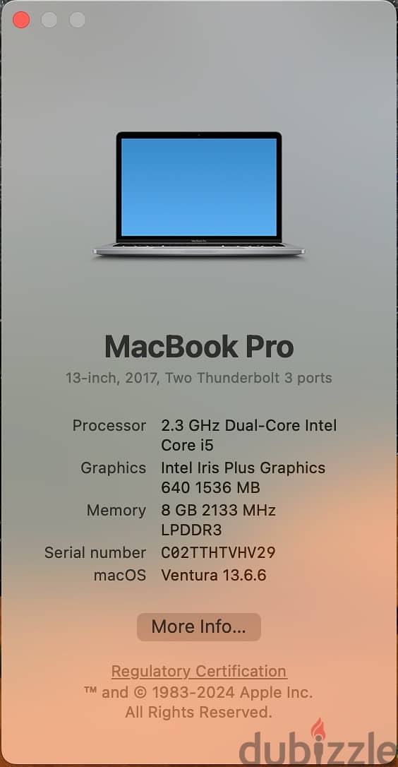 Apple MacBook Pro 2017 7
