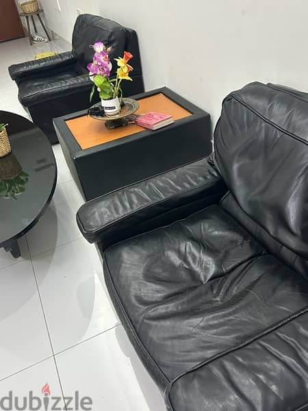 Good condition leather sofa set for *URGENT SALE* 1