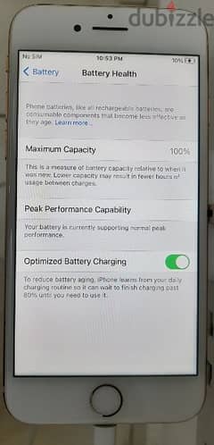 iPhone 8, 256GB,. Rose Gold, 100% battery life