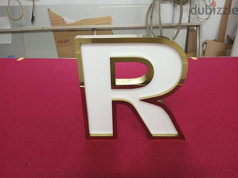 3D Latter Led sign board and sticker 0