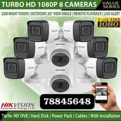 We do all type of CCTV Cameras 
HD Turbo Hikvision Camerasat 6
