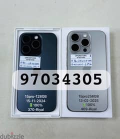 iphone 15pro128 gb 15-11-2024 apple warranty 100% battery health
