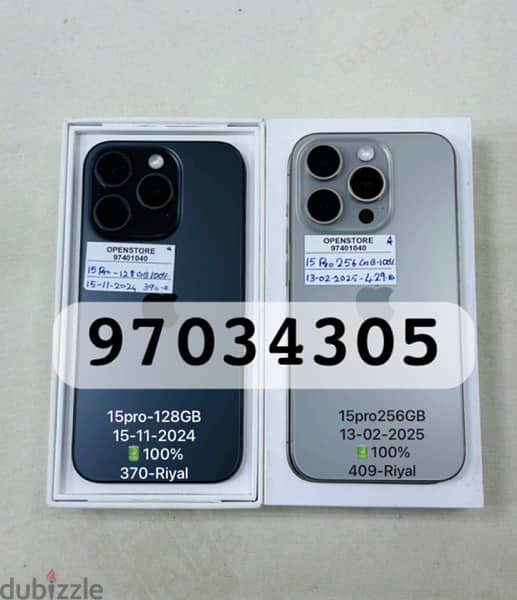iphone 15pro128 gb 15-11-2024 apple warranty 100% battery health 0