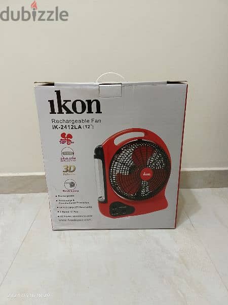 Rechargeable fan with light 1