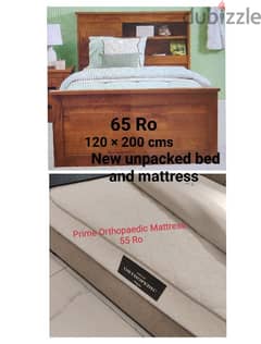 new unpacked 120×200 bed with orthopaedic mattress