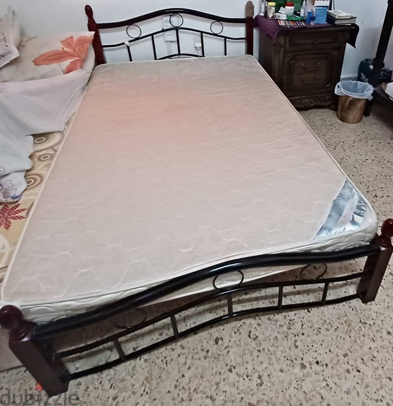 BED WITH MATRESS, SOFA SET FOR SALE 2