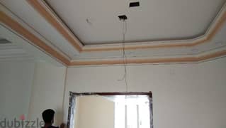 House and office gypsum board working and painting
