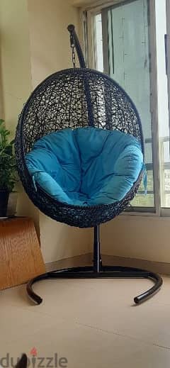 1 Seater Swing Chair (Blue Lufta)