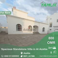 Spacious Standalone Villa for Rent in Al Azaiba | REF 417BB 0