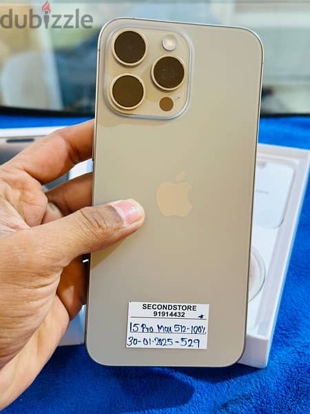 iPhone 15 pro max 512GB - natural titanium - 30-01-2025 Apple warranty 1