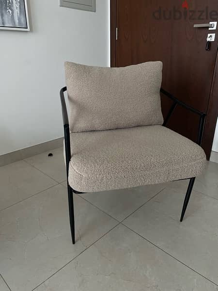 Side chair brown with black metal 2