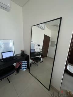 Mirror H200 W100 with black metal in good condition 0