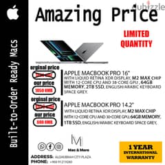 Apple MacBook Pro M2 Max 14"&16"and Apple MacBook Air M2 13.6"&15.3"