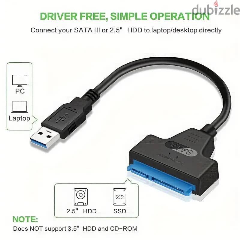 Hard Drive Adapter Cable SATA to USB 3.0 Adapter Cable for 2.5 Inch 11