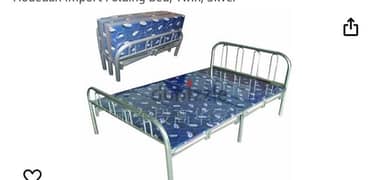 foldable steel single bed