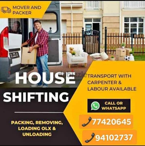 house Muscat Mover tarspot loading unloading and carpenters sarves. 1