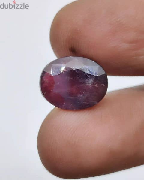 حجر ياقوت زفير أرجواني أحمر غامق ( وينزا سفاير) natural winza sapphire 1