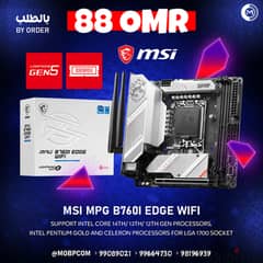 Msi MPG B760I Edge Wifi Gaming MotherBoard - مذربورد جيمينج ! 0