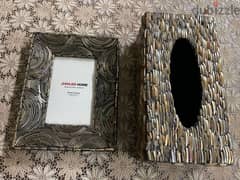frame with tissue box set 7RO