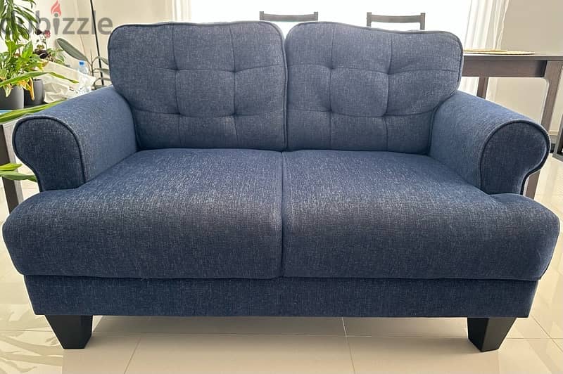 2 seater sofa from Home center. Blue 5