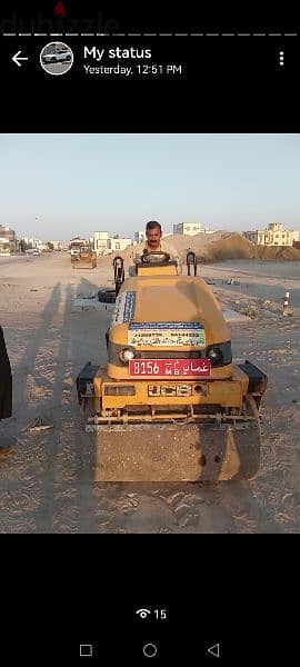 Road roller campecter 3ton per day available in Duqum ares