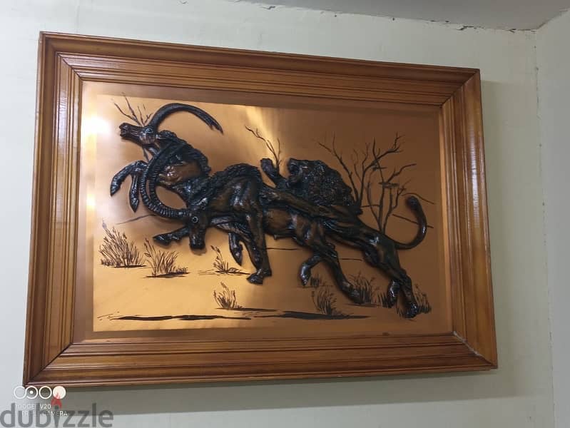 wooden frame artwork with 12kg weight 90/62 inch 3