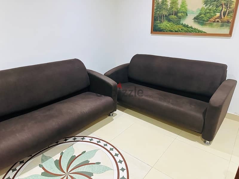 Sofa clean and nice condition 3 + 3 Ro. 35/- each Total Ro. 70/- 1