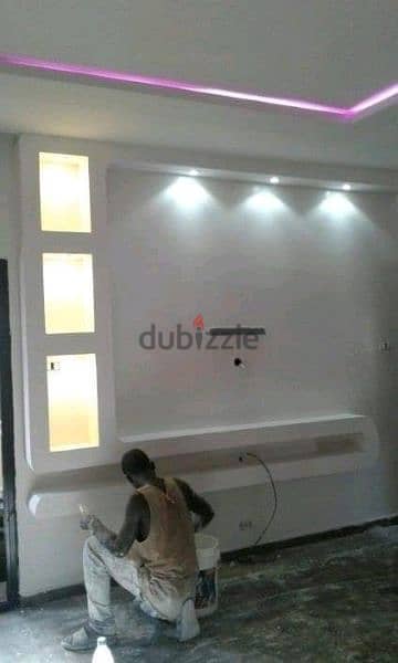 Glass Work glass partition gypsum partition decor and carpenter work