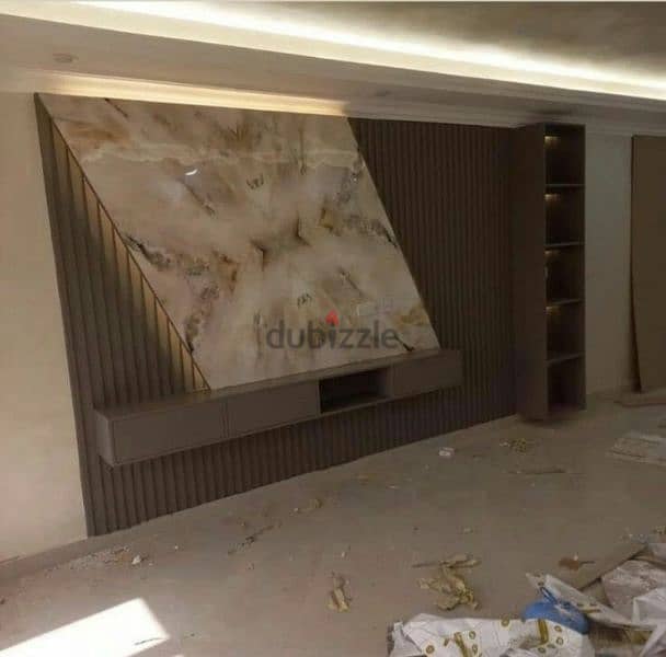 House interior design and Gypsum board work and paint 5