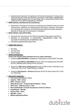 MEP Engineer  with 12+ years of experience
