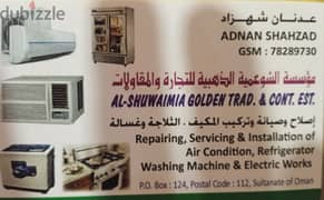 AC fridge washing machine cooking range repairing