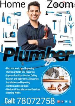 plumbing work and fixtures