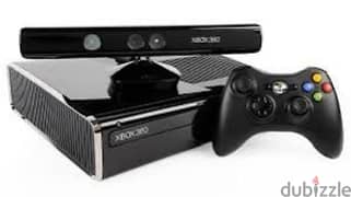 Xbox 360 with Kinect, 1 controller & 8 CD’s