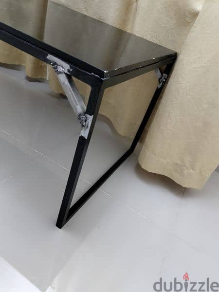 iron Table with wood top 1