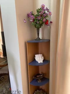corner wooden cabinet for decoration purpose