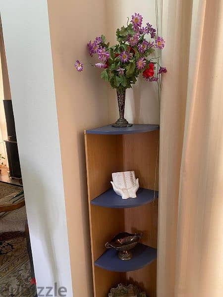 corner wooden cabinet for decoration purpose 0