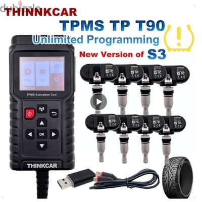 جهاز فحص وبرمجة سنسرات ضغط الإطارات لأصحاب الورش thinkcar tpms T90