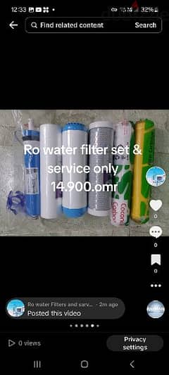 Ro water filters & service