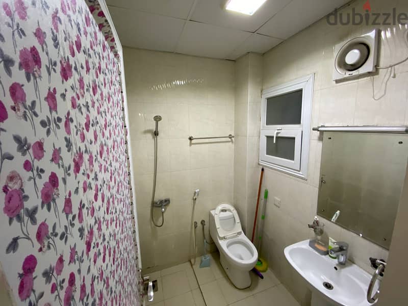 Room for rent with attached bathroom in mabela behind Al qabayal 2