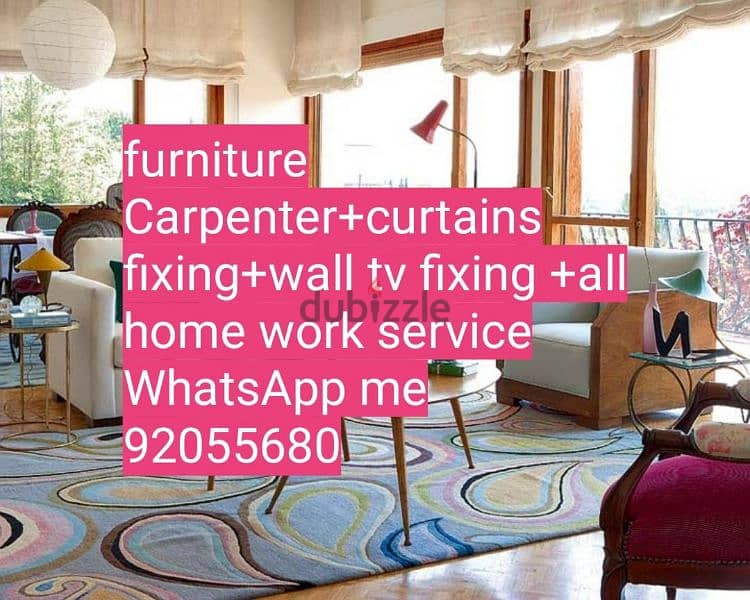 carpenter/furniture,IKEA fix repair/curtain,TV fix in wall/drilling 4