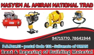Rent, Reparing & Spare Parts construction equipment. 94715770,78641944