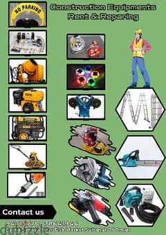 rent, Reparing of Construction Equipment also Spare Parts available 0