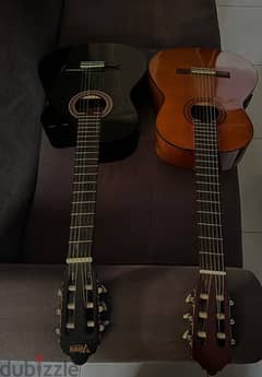 yamaha cx40 and Valencia jet black color both semi classical guitars