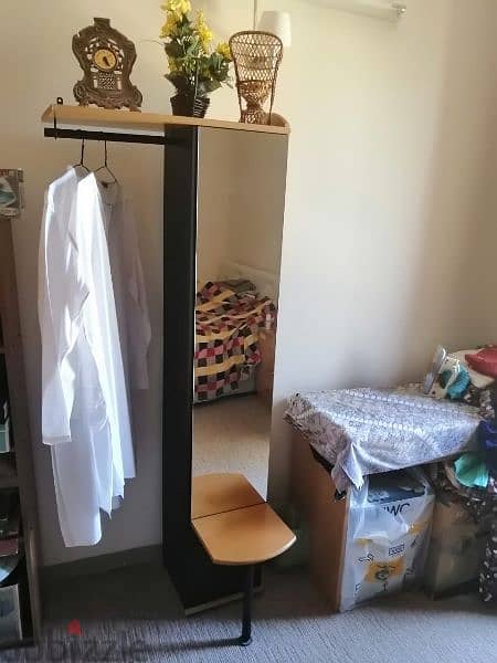 Ikea dressing table with shelves+mirror+ hanger rod 1