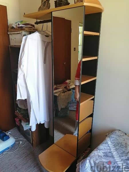 Ikea dressing table with shelves+mirror+ hanger rod 2