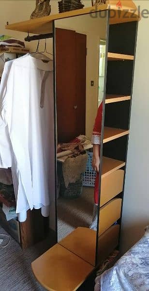Ikea dressing table with shelves+mirror+ hanger rod 3