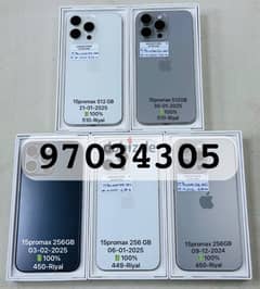 iPhone 15promax 512bbg 100% battery health 21-01-2025 apple warranty