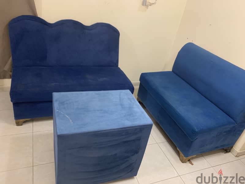 Sofa set x 2 with table, Family used 30 OMR ONLY MAWALEH 0