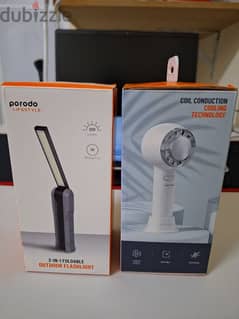cooling fan & outdoor flashlight (PORODO BRAND)