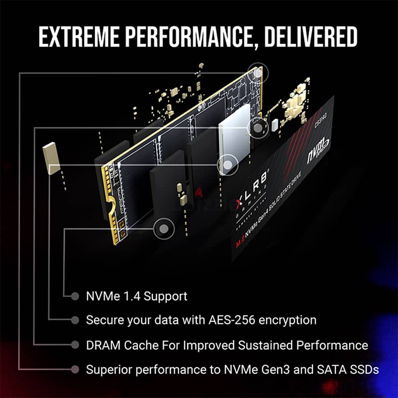 PNY XLRB Cs3140 M. 2 2TB Gen4 SSD - هارديسك سريع ! 4